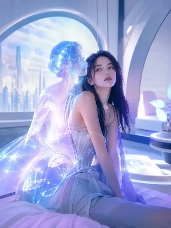 我的AI女友是影后 短剧竖版封面，悬疑脑洞题材